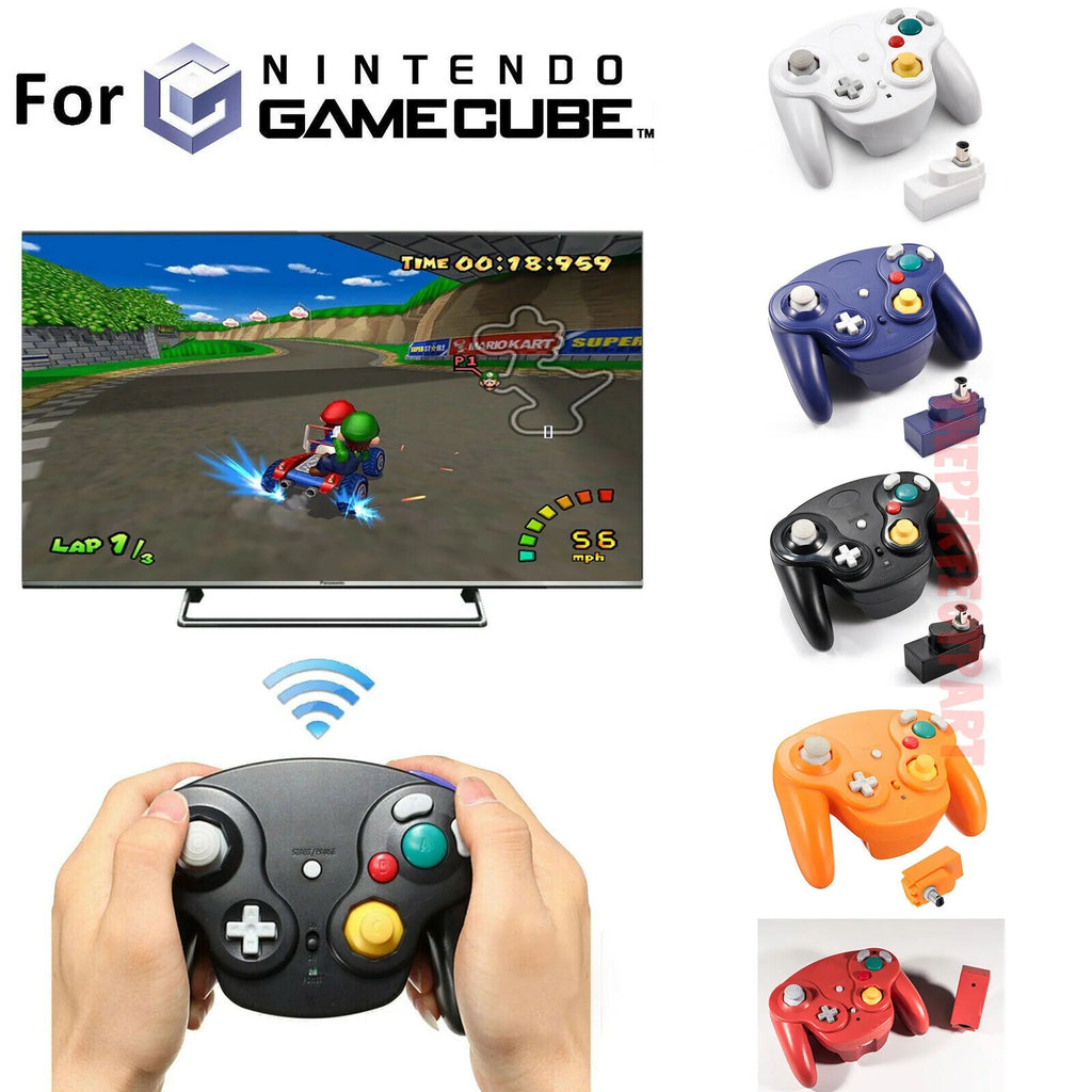 Wireless Game Controller with Adapter for Original Gamecube Retro Classic GC NGC