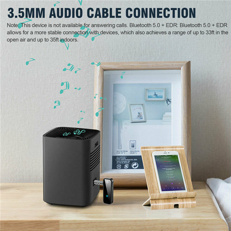 USB Wireless Bluetooth 5.0 Transmitter Receiver 2In1 Audio Adapter 3.5Mm Aux Car