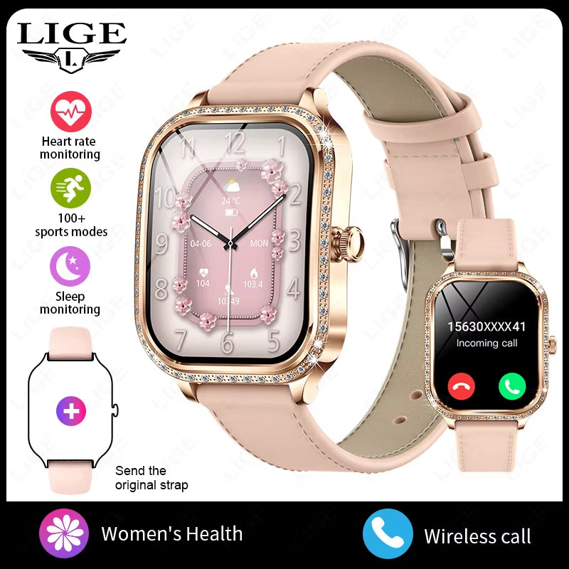 Smart Watch Women Waterproof Bluetooth Call Sports Fitness Heart Rate Monitor Smartwatch Mujer Digital Women'S Smartwatches